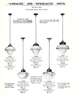 Electric Light Fixtures catalogue, Lunalite and Efescalite