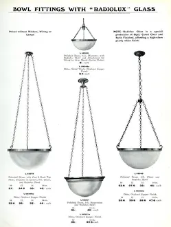 Electric Light Fixtures catalogue, Radiolux Bowl Fittings