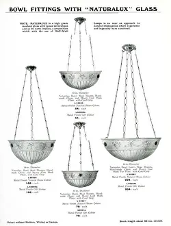Electric Light Fixtures catalogue, Naturalux Bowl Fittings