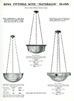 Electric Light Fixtures catalogue, Naturalux Bowl Fittings