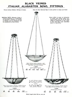 Electric Light Fixtures catalogue, Alabaster Bowl Fittings