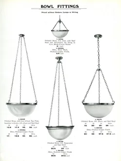 Images Dated 9th April 2019: Electric Light Fixtures catalogue, Bowl Fittings