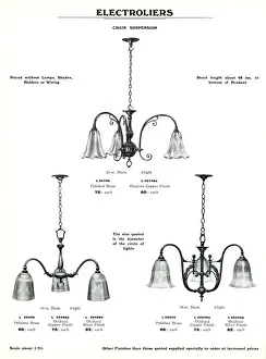Electric Light Fixtures catalogue, Electroliers