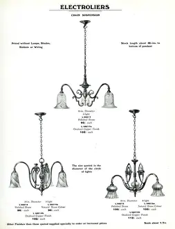 Electric Light Fixtures catalogue, Electroliers