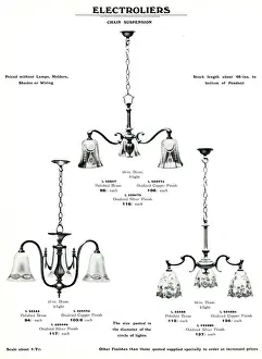Electric Light Fixtures catalogue, Electroliers