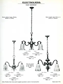 Electric Light Fixtures catalogue, Electroliers