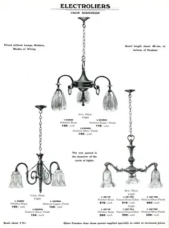 Electric Light Fixtures catalogue, Electroliers