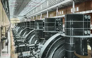 Manhattan Prints: Electric power house for New York subway, Manhattan, USA