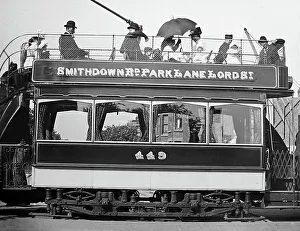 Tramway Prints: Electric tram, Liverpool, early 1900s