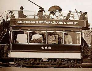 Electric tram, Liverpool, early 1900s