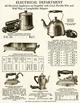 Images Dated 27th July 2017: Electrical household appliances 1929