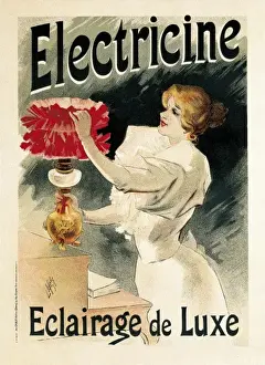 Electricine. Eclairage de Luxe. Poster by Lucien
