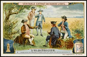 1770s Prints: Electricity Franklin