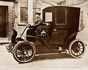 Electromobile veteran car, early 1900s