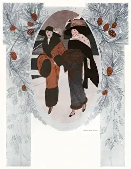 Cones Prints: Elegant ladies at Christmas
