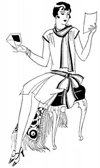 Nicely Prints: Elegant Lady and Letter