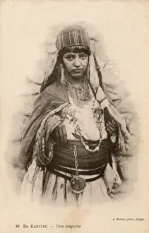 Algerian Prints: Elegant woman of the Kabyle People - Algeria