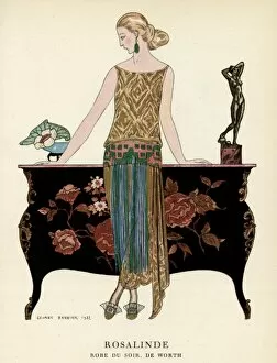 Elegant woman in visiting dress 1922