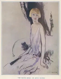 Careless Prints: Elegant young woman -- The Mauve Dress