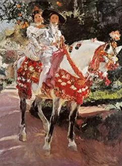 Sorolla Collection: Elena and Maria wearing old valencian dresses