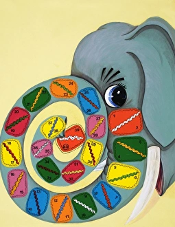 Images Dated 29th November 2007: Elephant trunk with numbers