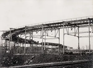 Elevated railway or El Train at 110th Street New York