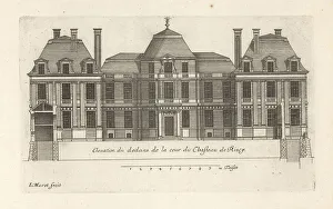 Louis Le Vau Prints: Elevation of the courtyard in the Chateau du Raincy