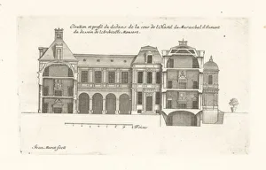 Louis Le Vau Prints: Elevation of the courtyard in the Hotel d'Aumont, Paris