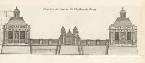 Louis Le Vau Prints: Elevation of the entrance to the Chateau du Raincy