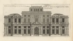 Blueprint Prints: Elevation of the entrance to the Hotel Jabach, Paris