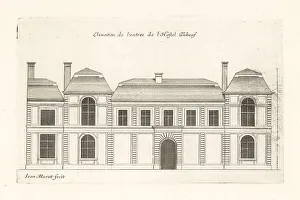 Blueprint Prints: Elevation of the entrance to Hotel Tubeuf, Paris