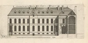 Blueprint Prints: Elevation of the garden side of the Hotel de Chimay, Paris