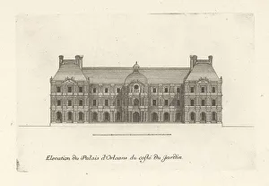 Blueprint Prints: Elevation of the garden side of Luxembourg Palace