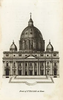 Draughtsman Prints: Front elevation of St Peter's Basilica at Rome