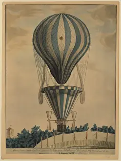 Tissandier Prints: Elevazione aereobatica eseguita da Francezco Orlandi in Bolo