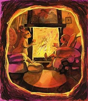 Images Dated 25th May 2007: The Elf and Squirrel celebrate opening some nuts