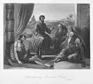 Eliihu reproving Job and his friends