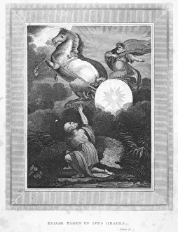 Elijah Prints: Elijah taken to heaven in the chariot of fire