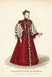 Jeweled Prints: Elisabeth of Valois, daughter of King Henry