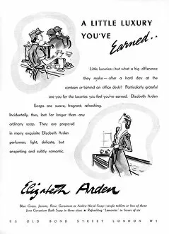 Relax Gallery: Elizabeth Arden Soaps advertisement, 1940