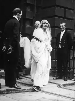 Elizabeth Bowes-Lyon on her wedding day