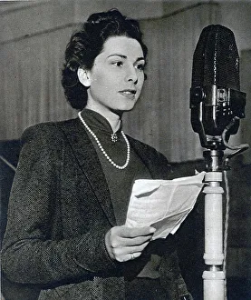 Microphone Prints: Elizabeth Cowell, BBC announcer