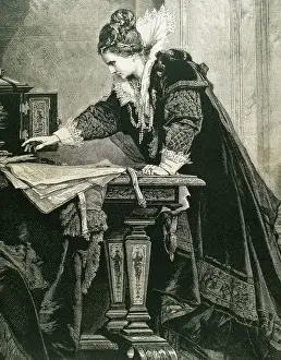 Elizabeth I (1533-1603) of england decrees the death of Mary