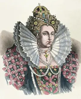 Elizabeth I of England (1533-1603). Queen of England and Ire