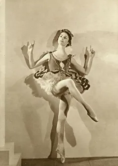 Pointe Prints: Elizabeth Miller, ballerina in Coppelia, Vic-Wells Ballet