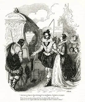Courtiers Gallery: Elizabethan aristocratic couple getting into a coach