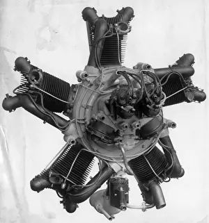 Cooled Prints: Elizalde Dragon five-cylinder air-cooled radial