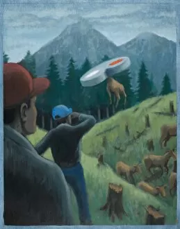 UFOs Gallery: Elk Abducted by Ufo 1999