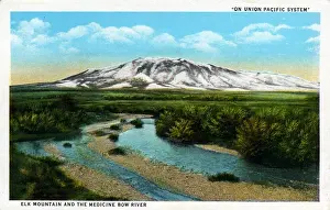 Wyoming Prints: Elk Mountain & The Medicine Bow River, Elk, Wyoming