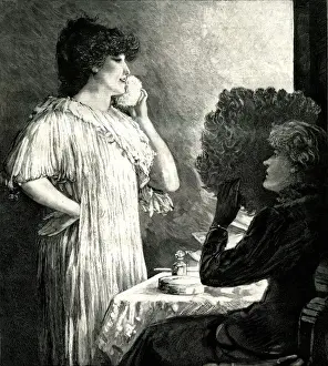 Ellen Prints: Ellen Terry visiting Sarah Bernhardt in her dressing room